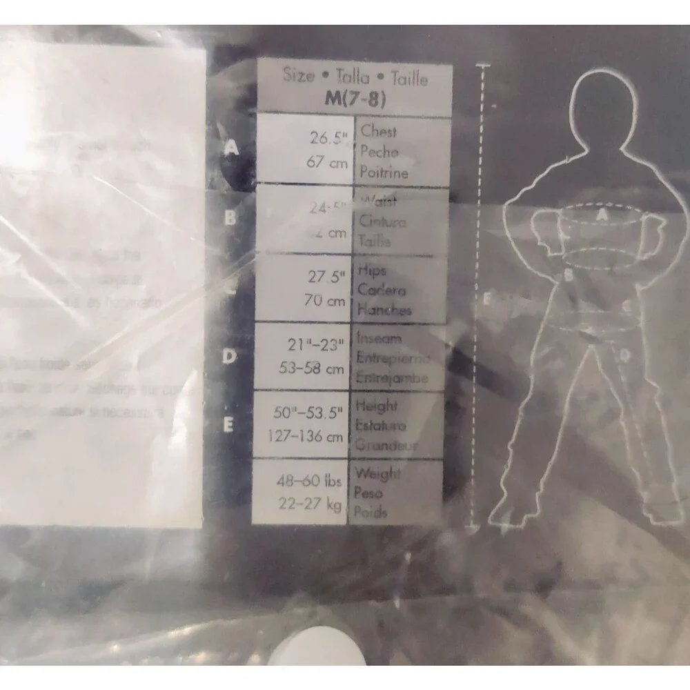 Jack Skellington Kids Size 7-8 Costume Nightmare Before Christmas Halloween - Picture 7 of 7